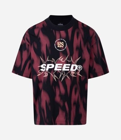 Remera Oversized en Algodón con Estampa Tribal "Speed" 5