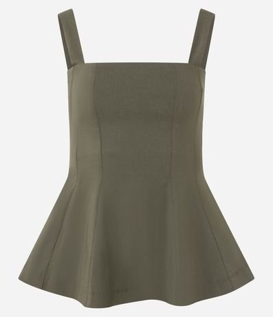 Blusa Peplum en Bengalina con Bretel Ancho 5
