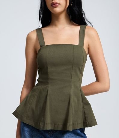 Blusa Peplum en Bengalina con Bretel Ancho 3
