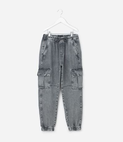 Pantalón Infantil Jogger en Jeans con Bolsillo Cargo – Talle 7 a 16 años 2