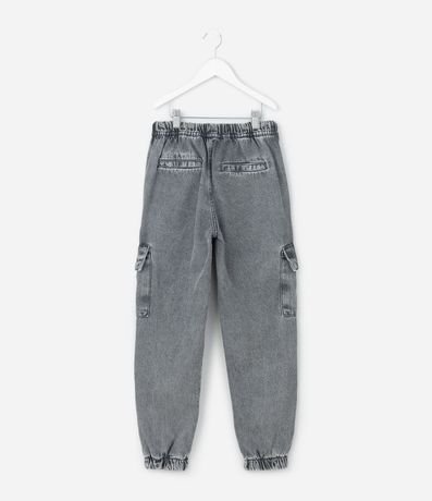 Pantalón Infantil Jogger en Jeans con Bolsillo Cargo – Talle 7 a 16 años 3
