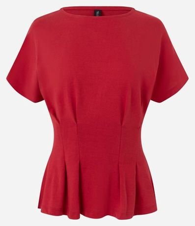 Blusa Peplum en Cotton con Pliegues 5
