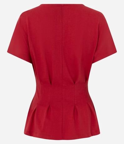 Blusa Peplum en Cotton con Pliegues 6