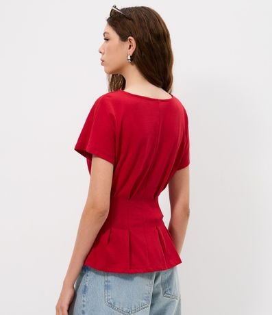 Blusa Peplum en Cotton con Pliegues 4