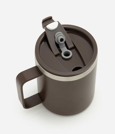 Vaso Térmico en Metal con Asa y Tapa 350ml 4