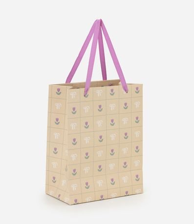 Bolsa de Regalo Pequeña con Estampado de Tulipas
