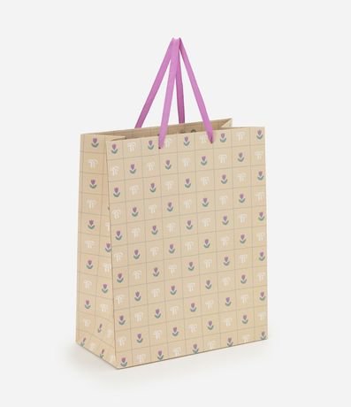 Bolsa de Regalo Mediana con Estamp de Tulipanes