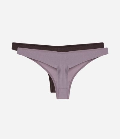 Kit 02 Bombachas Bikini en Algodón con Hilo Doble 2