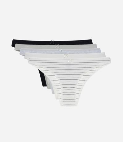 Kit 05 Bombachas Bikini en Algodón