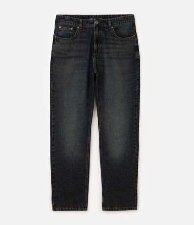 Pantalón de Jean Recta Lavado Oscuro 4