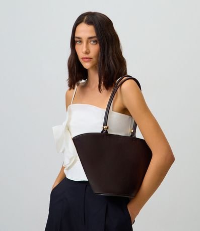 Cartera Shopper Grande en PU Estructurado 1