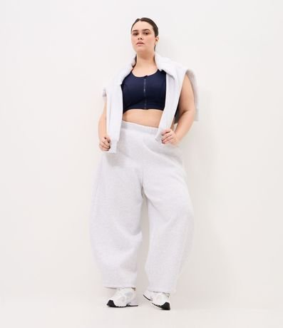 Pantalón Barrel Deportiva en Algodón Curve y Plus Size