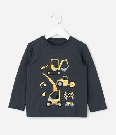 Remera Infantil Manga Larga con Estampa de Tractores – Talle 1 a 5/6 años