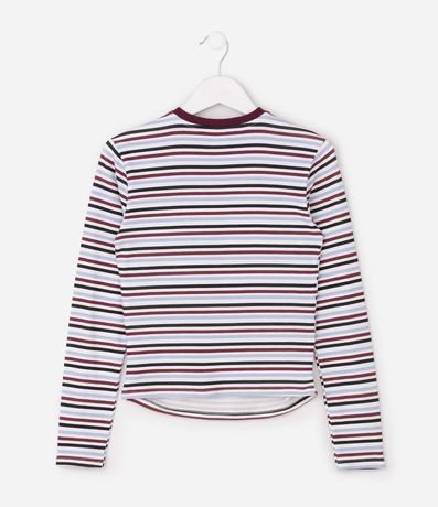 Blusa Infantil Slim Rayada con Drapeado – Talle 5 a 16 años 3
