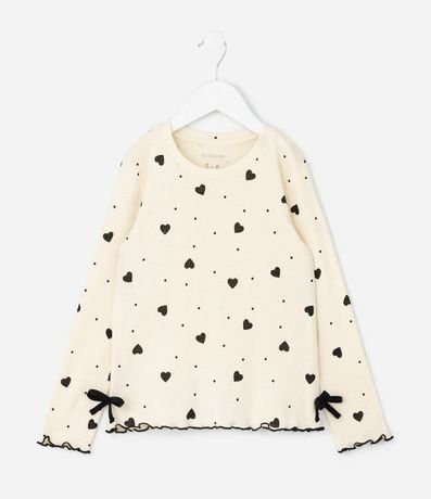 Pijama Infantil Largo con Estampado de Corazones y Moñitas – Talle 2 a 14 años 2