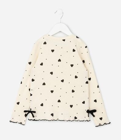 Pijama Infantil Largo con Estampado de Corazones y Moñitas – Talle 2 a 14 años 3