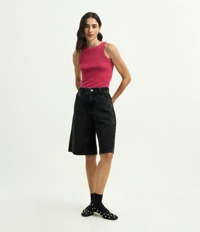 Blusa Musculosa Acanalada en Rib de Algodón 2