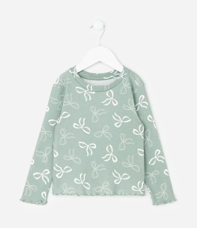 Pijama Infantil Blusa y Pantalón con Estampado de Moñitas – Talle 2 a 8 años 2
