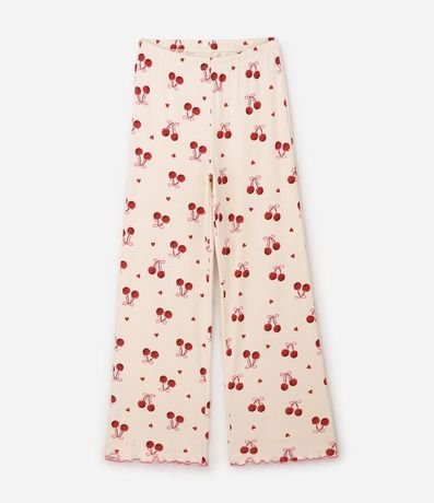 Pijama Infantil Rib Estampa Cereza - Talle 5 a 16 años 5
