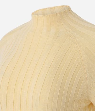Blusa en Punto con Cuello Alto y Manga Larga 4