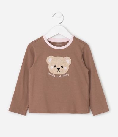 Pijama Infantil Largo en Algodón con Bordado de Osito - Talle 1 a 6 años 3