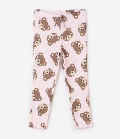 Pijama Infantil Largo en Algodón con Bordado de Osito - Talle 1 a 6 años 6