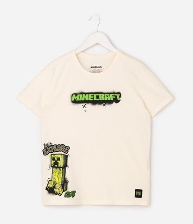Remera Infantil con Lettering Minecraft en Relieve – Talle 5 a 14 años 2