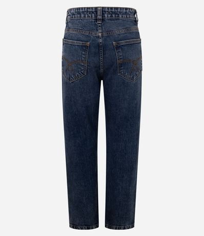 Pantalón Recto Estructurado en Jeans 4