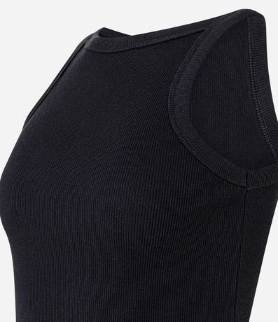 Blusa Musculosa Acanalada en Rib de Algodón 3