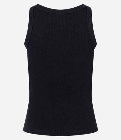 Blusa Musculosa Acanalada en Rib de Algodón 4