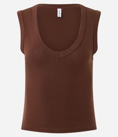 Blusa Básico en Rib con Escote V 5