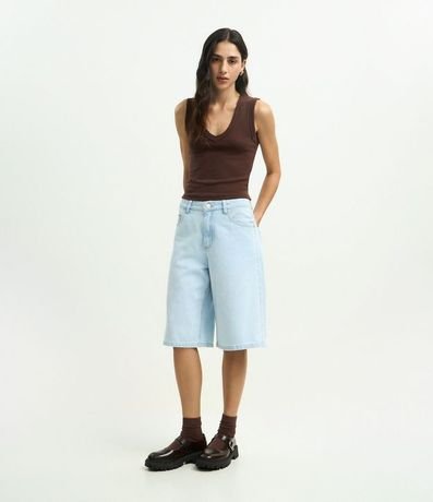 Blusa Básico en Rib con Escote V 2