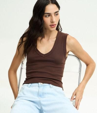 Blusa Básico en Rib con Escote V 4