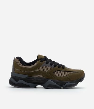 Championes Dad Sneaker en PU con Recortes y Suela Alto 1