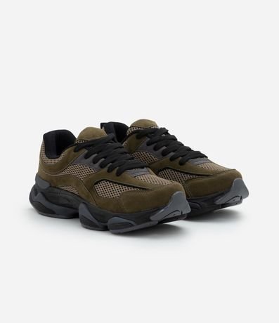 Championes Dad Sneaker en PU con Recortes y Suela Alto 2