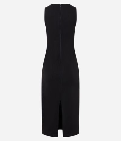 Vestido Midi en Bengalina con Encaje Trasero 2