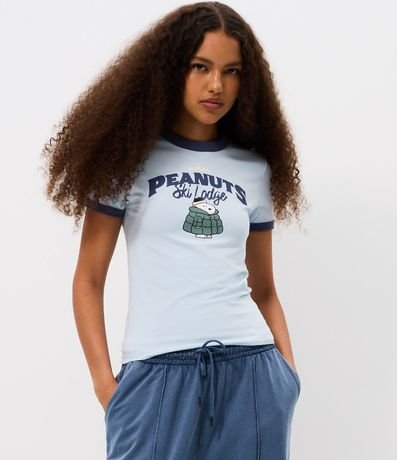 Remera Manga Corta Snoopy con Detalles Contrastantes 3