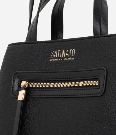 Cartera Satchel Mediano en PU con Asa Larga 4