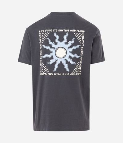 Remera Comfort en Algodón con Lettering y Estampado Desteñida 6