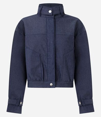 Campera Bomber en Jeans con Bolsillos 7