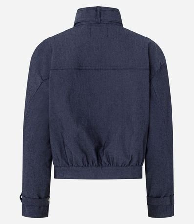 Campera Bomber en Jeans con Bolsillos 8