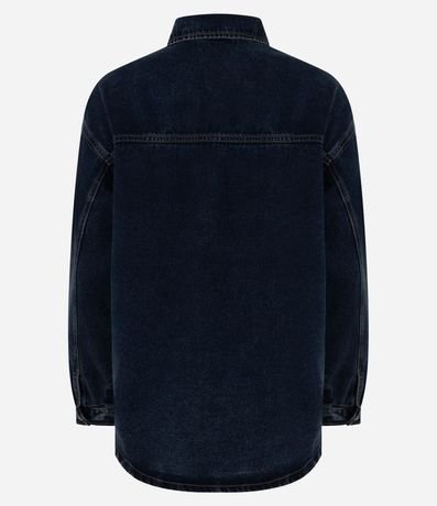 Campera Overshirt en Jeans con Bolsillos Delanteros 6