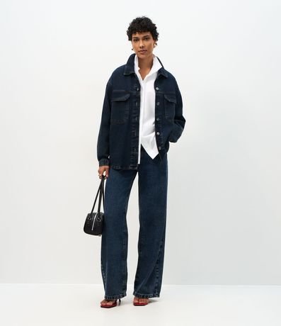 Campera Overshirt en Jeans con Bolsillos Delanteros 2