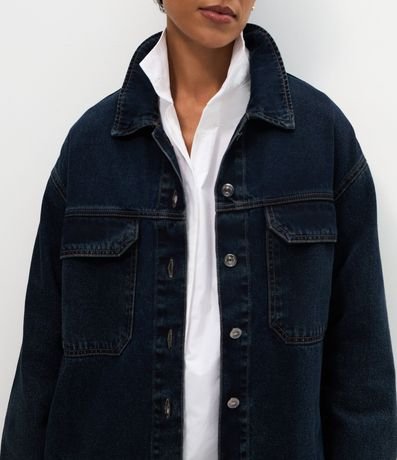 Campera Overshirt en Jeans con Bolsillos Delanteros 4