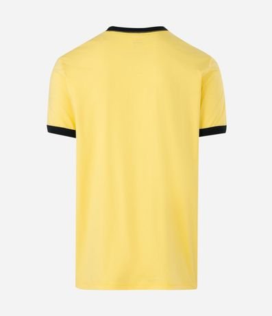 Remera Deportiva Dry con Lettering Brasil y Bies Contrastante 6