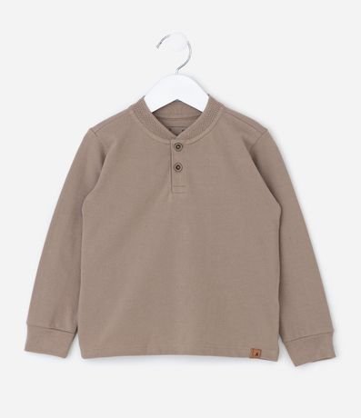 Remera Infantil Henley Texturizada – Talle 1 a 5/6 años 2