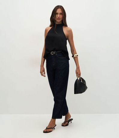 Blusa en Airflow con Cuello Halter 2