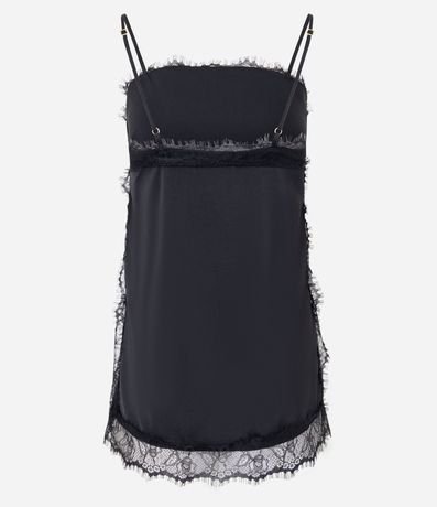 Blusa Satinada con Escote Cuadrado y Encaje Aplicado 8