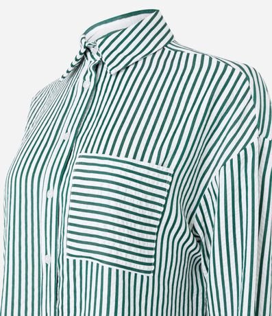 Camisa en Tricolina con Estampa Rayada 6