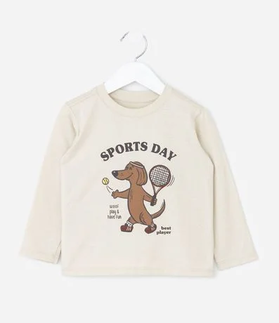 Remera Infantil con Estampado Perrito Tenista Sports Day – Talle 1 a 5/6 años 1